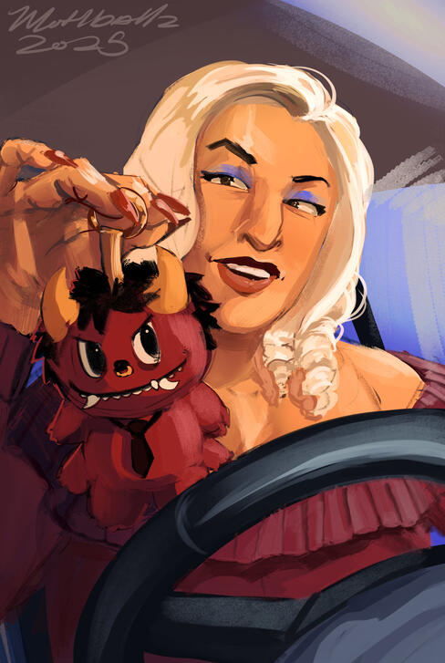 Halfbody with complex background elements - $60 Halfbody with complex background elements - $60