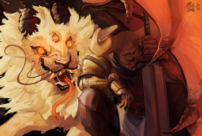 Illustration with 2 characters - $130