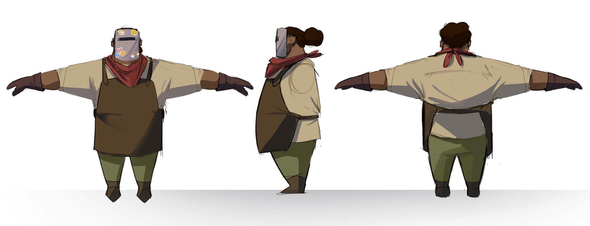 Unrendered, fullbody turnaround for use as model reference - $90 Unrendered, fullbody turnaround for use as model reference - $90