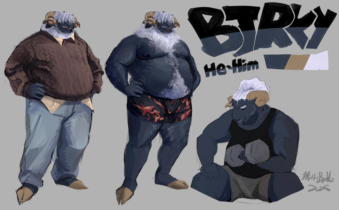 Design Sheet with 3 characters - $180 Design Sheet with 3 characters - $180